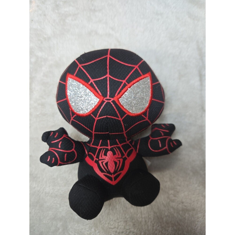 Ty Beanie Babies Marvel Spiderman Miles Morales Plush Stuffed Doll Black Red 6"